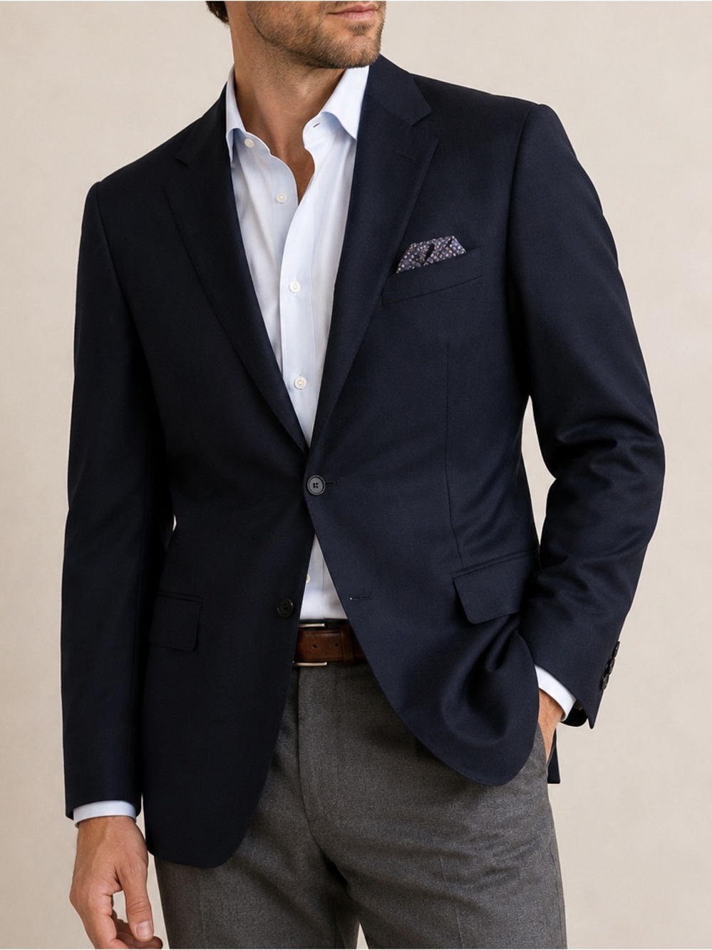 Barneys New York Loro Piana Super 120’s Wool Blazer Sport Coat Men’s 42L Navy
